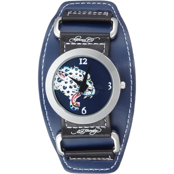 Blue Ed Hardy Panther Unisex Watch - Picture 1 of 5